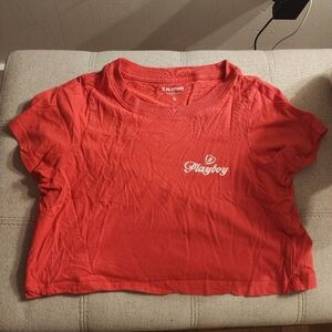 LIMITED EDITION Valentine's Playboy Crop Top T-Shirt Size S